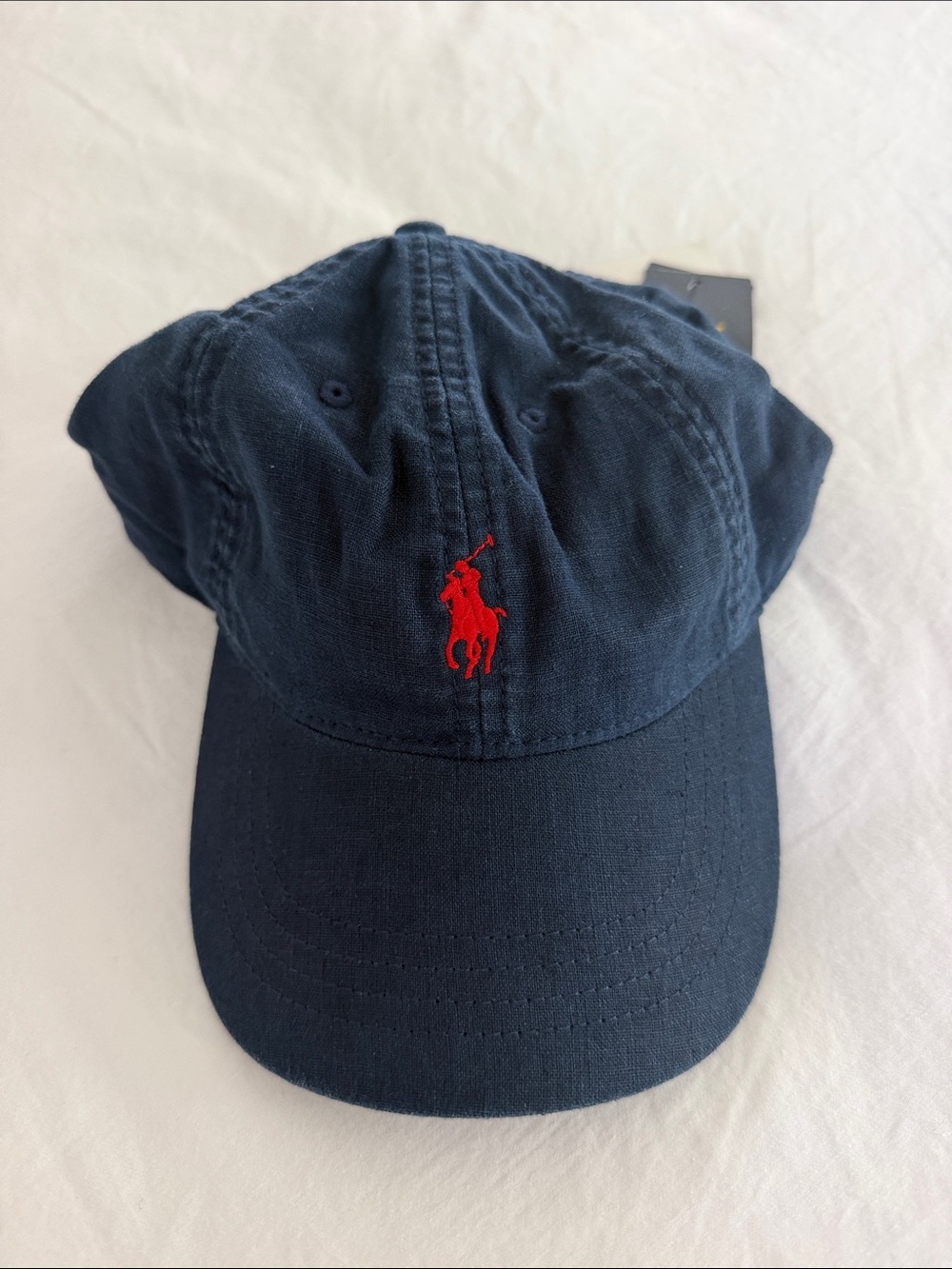 Polo by Ralph Lauren Navy Cap with Red Pony